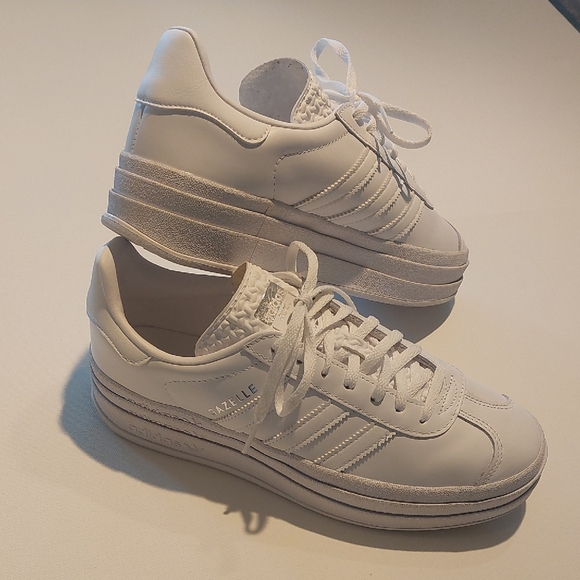 adidas Shoes - Adidas Gazelle Platform White Sneakers